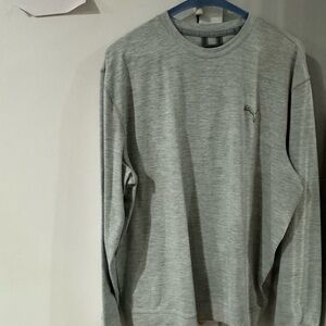 Puma Golf Men's High Rise Cloudspun Golf Crewneck - Light Grey